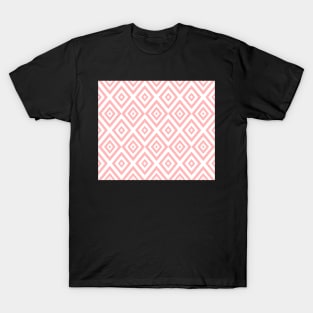 Abstract geometric pattern - pink and white. T-Shirt